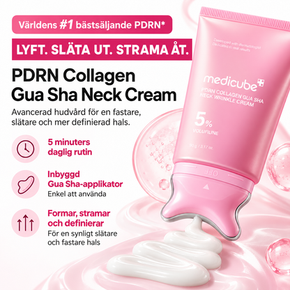 Medicube PDRN Collagen Gua Sha Halskräm med 5% Volufiline – Hals & Dekolletage, 90 g