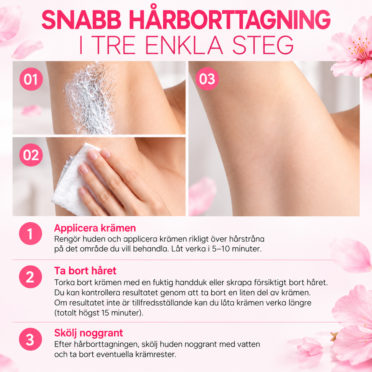 Japan Sakura Hair Removal Cream – Snabb & skonsam hårborttagning 50 g