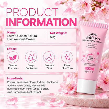 Japan Sakura Hair Removal Cream – Snabb & skonsam hårborttagning 50 g