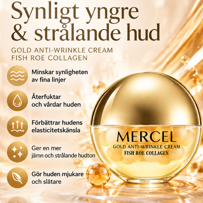 Ansiktskräm med Kollagen & Fiskromsextrakt – Anti-Age med Gyllene Krämpärlor – 70 g