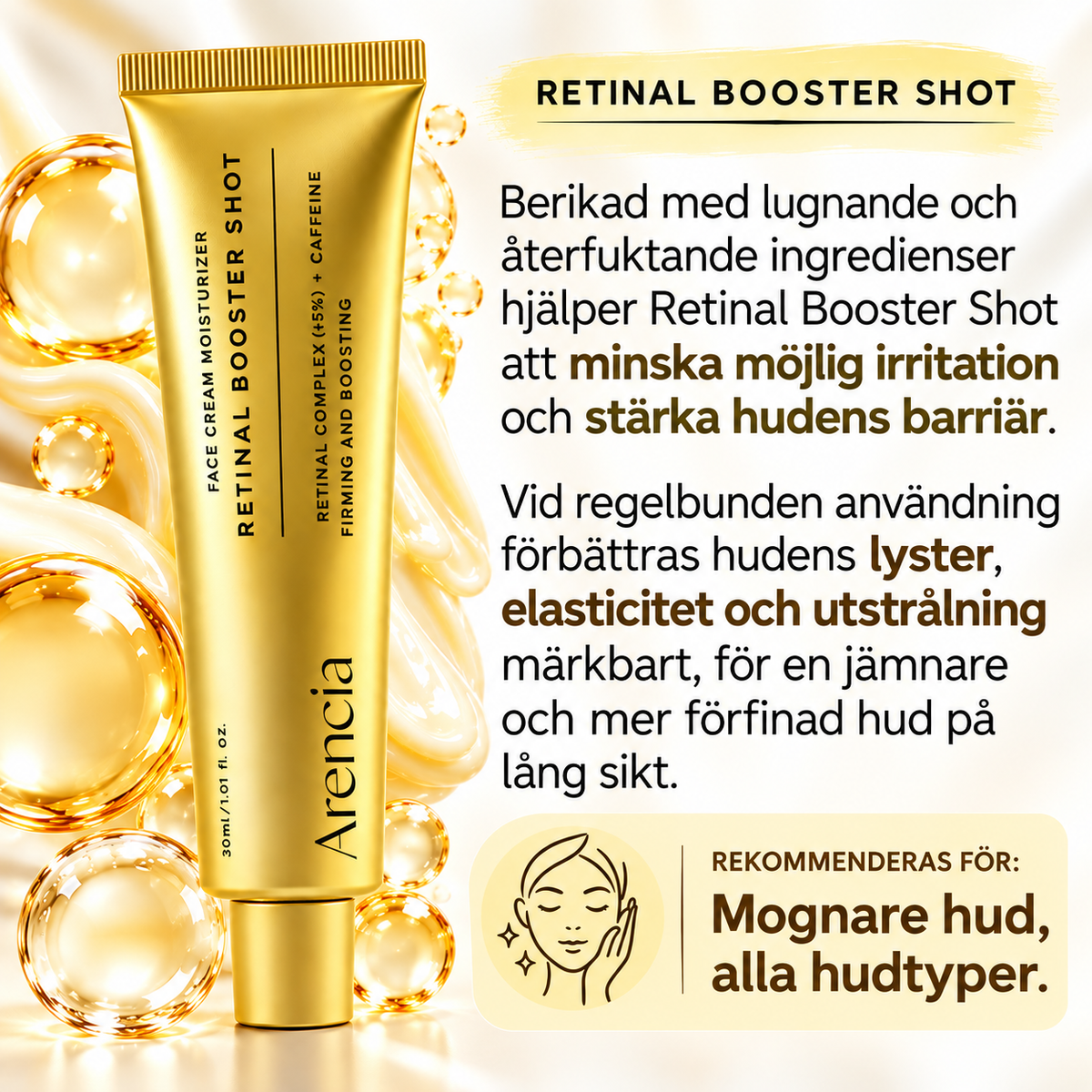 Arencia Vitamin C + Retinal Booster Duo – Ansiktsvård för Lyster & Fastare Hud, 2 × 30 ml
