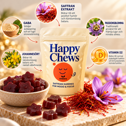Saffran Gummies för Barn – Happy Chews Kosttillskott med Saffran