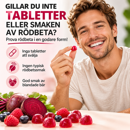 Beet Root Gummies 4000 mg – Rödbeta 8-i-1, 60 st