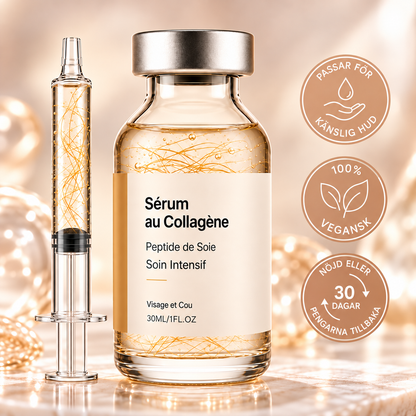 Silkespeptidserum med Kollagen – Uppstramande & Återfuktande Ansiktsserum – 30 ml