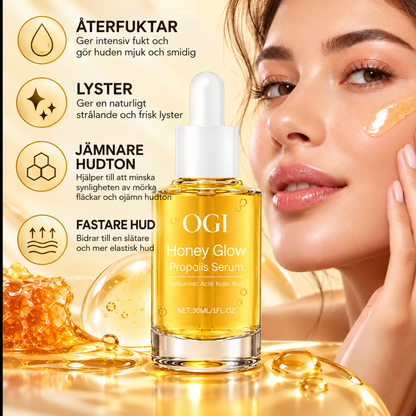 Honey Glow Ansiktsserum med Propolis, Hyaluronsyra & Kojicsyra – 30 ml