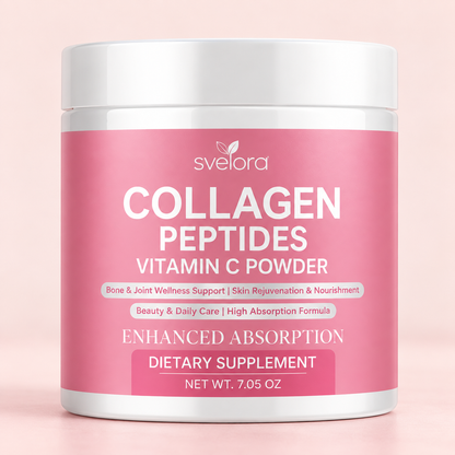 Kollagenpeptider med Vitamin C – Kosttillskott i Pulverform – 200 g
