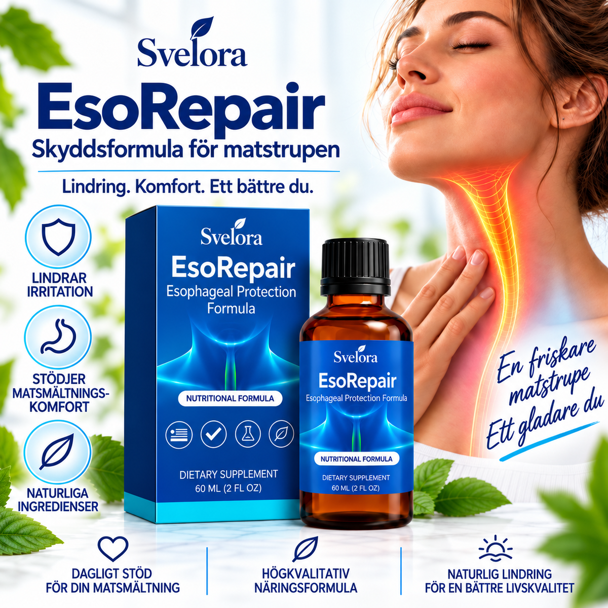 EsoRepair – Flytande Kosttillskott med Vitamin C, E & B6 – 60 ml