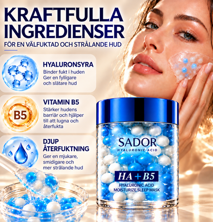 Hyaluronsyra HA+B5 Nattmask – Återfuktande Ansiktsmask med Vitamin B5 – 120 g