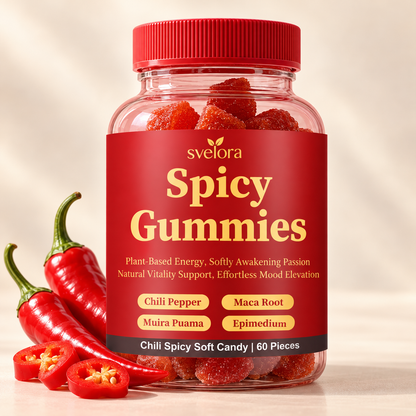 Spicy Gummies med Chili, Maca, Muira Puama & Epimedium – 60 st