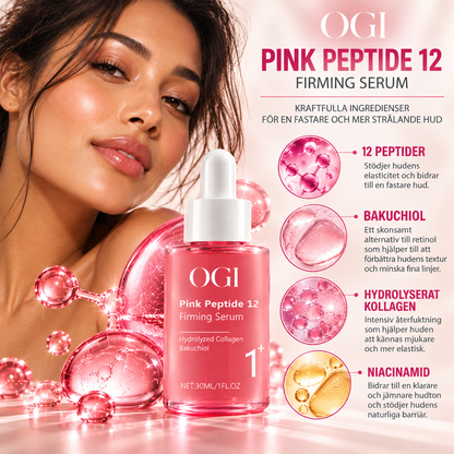 Ansiktsserum med 12 Peptider, Bakuchiol och Kollagen – 30 ml