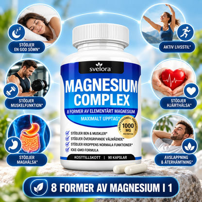 Magnesium Complex 8-in-1 – 1000 mg – 90 Kapslar
