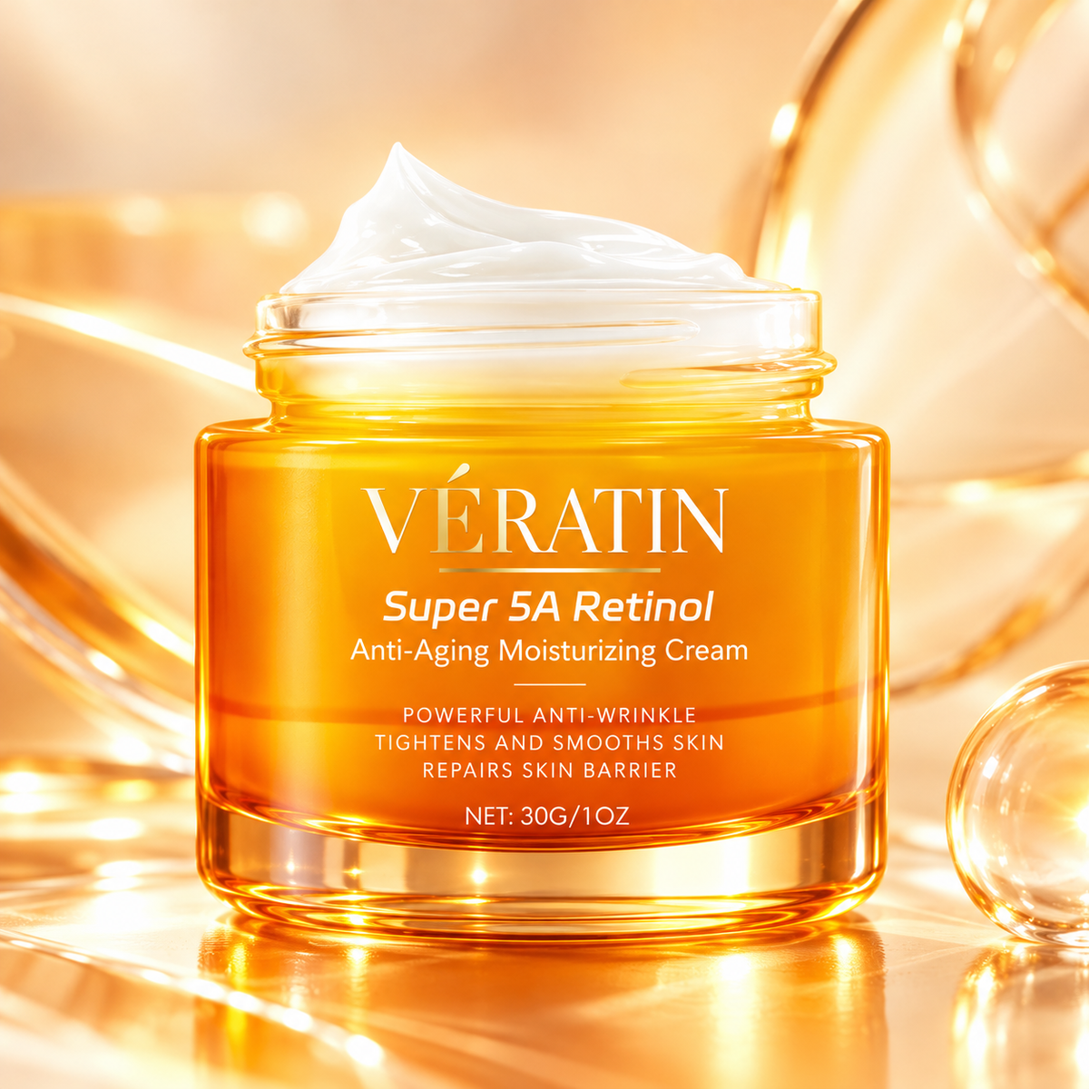 Retinol Ansiktskräm Anti-Age – Återfuktande Kräm mot Fina Linjer och Rynkor – 30 g