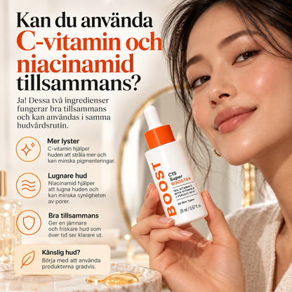 C15 Super Booster Ansiktsserum med 15 % C-vitamin, Vitamin E & Ferulinsyra – 20 ml