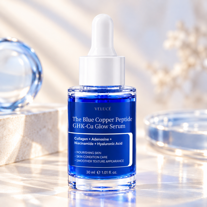 GHK-Cu Kopparpeptidserum för Ansiktet – Med Hyaluronsyra, Niacinamid & Kollagen – 30 ml