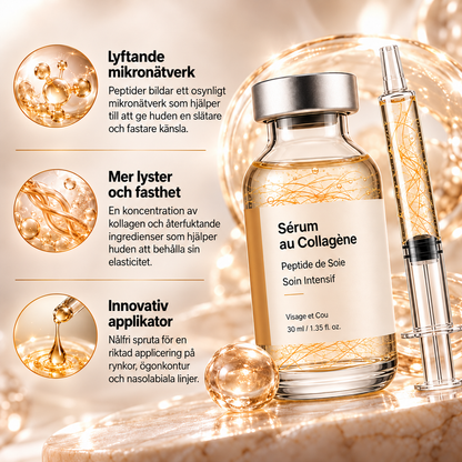 Silkespeptidserum med Kollagen – Uppstramande & Återfuktande Ansiktsserum – 30 ml