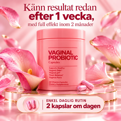 Vaginal Probiotic för Kvinnor – Lactobacillus & Prebiotika – 60 Kapslar