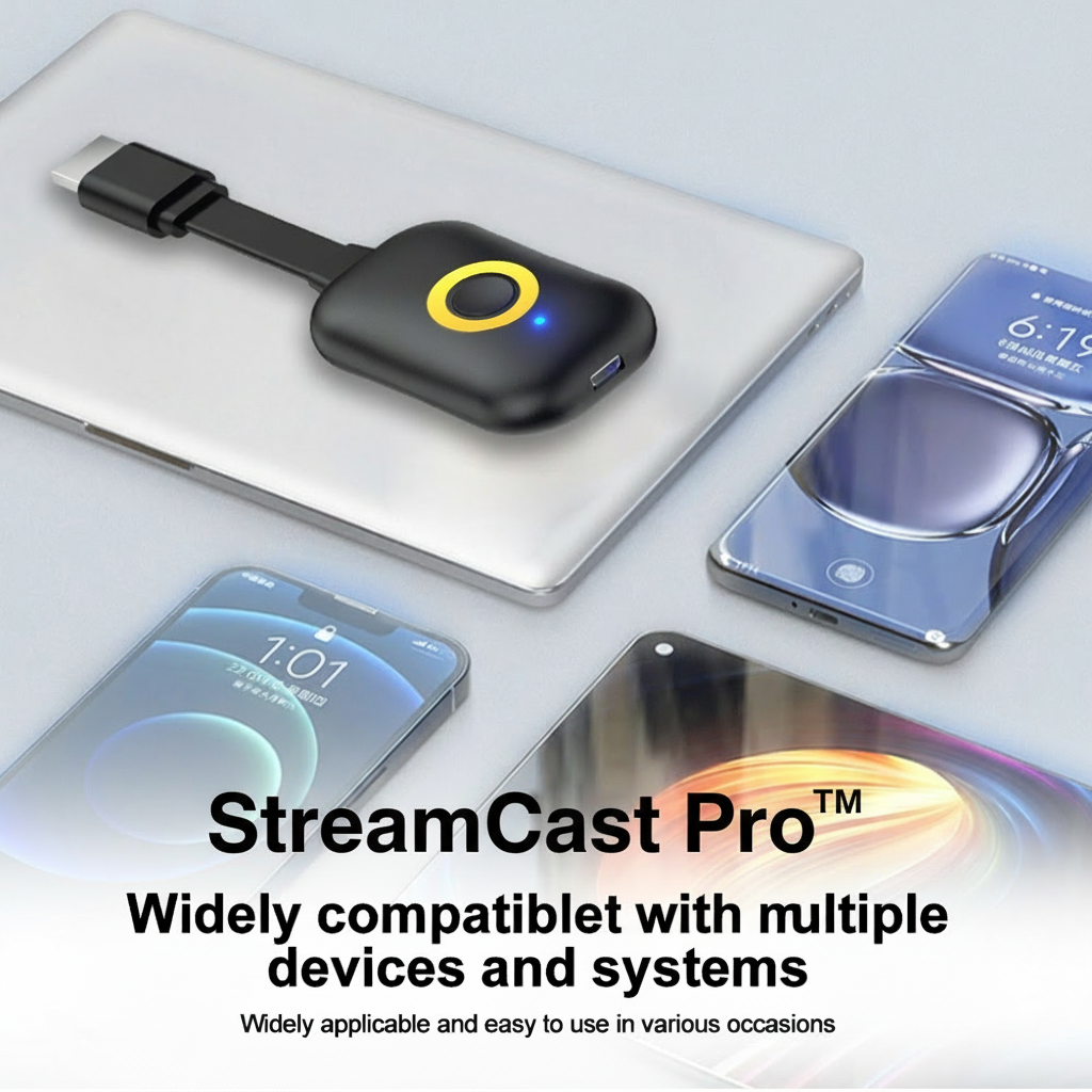 StreamCast Pro™ Trådlös Skärmspegling – Större bild, direkt på din TV