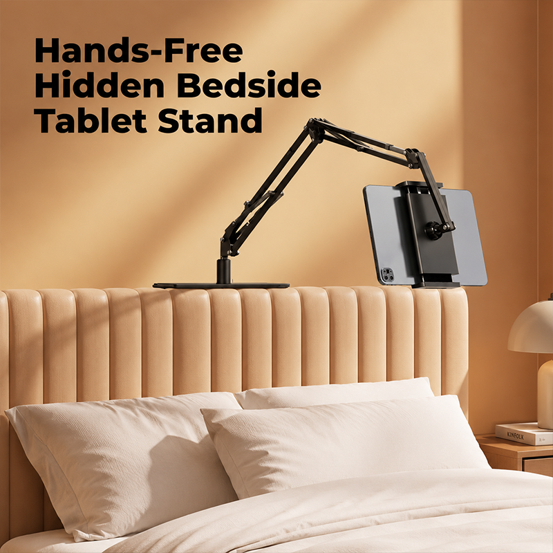 🛏️📱 50% RABATT! Skjut in hållaren under madrassen och njut av filmer och serier på mobilen eller surfplattan – helt handsfree, bekvämt och utan att belasta nacken!